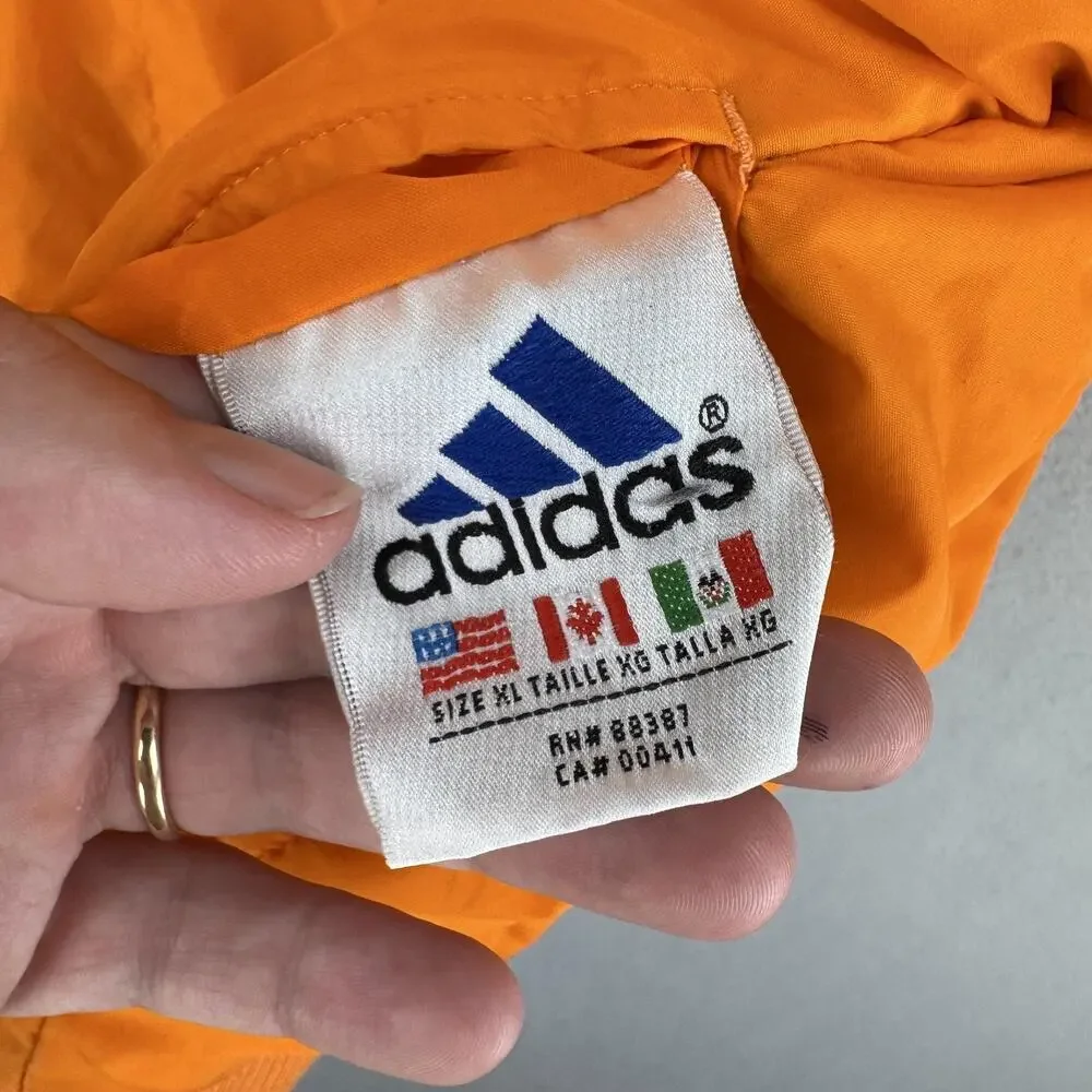 Vintage Adidas Tennessee Volunteers Jacket Mens XL Gray Orange Reversible NCAA